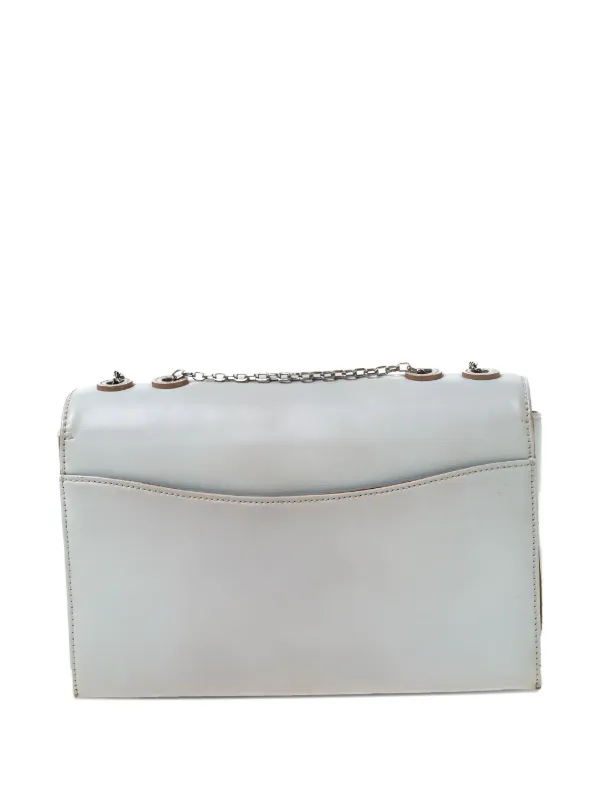 Emporio Armani Pre-Owned フラップ レザーショルダーバッグ | グレー