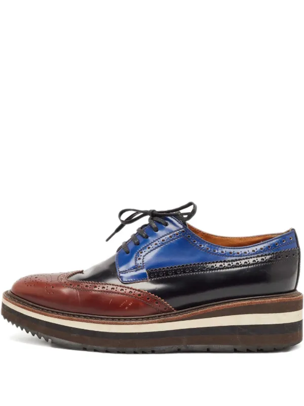 Prada Pre-Owned Platform Derby Shoes Black FARFETCH TR