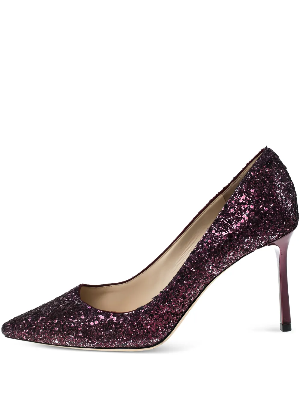Jimmy Choo Pre-Owned 85mm glitter-embellishment pumps | Purple | Image 1