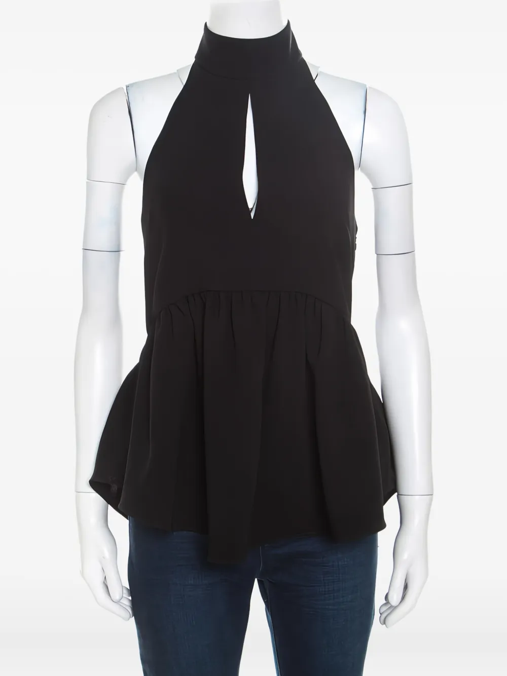 Elizabeth and James halterneck peplum top | Black | Image 1