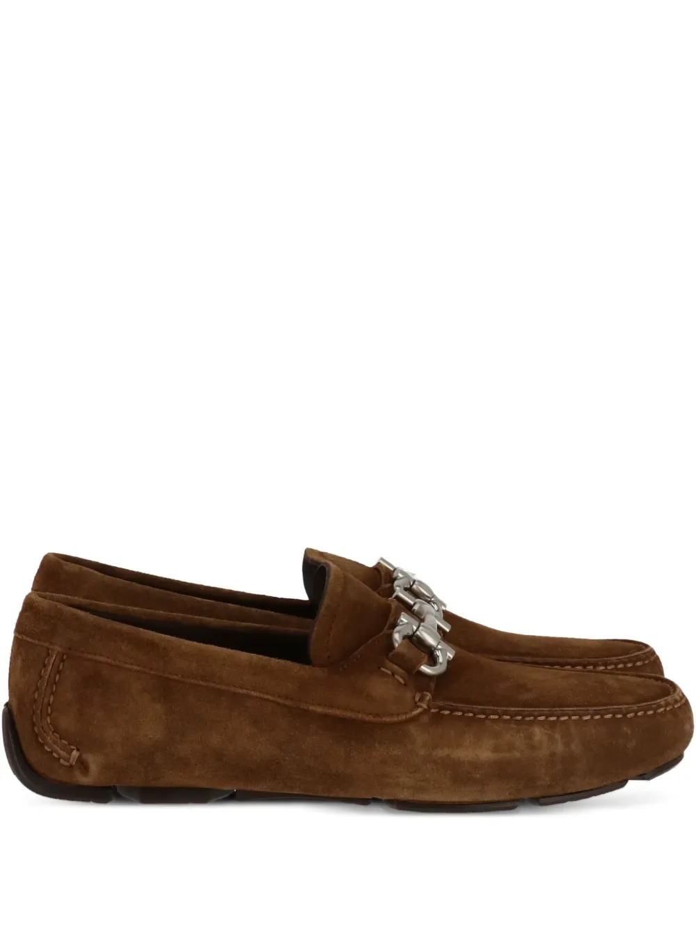 Ferragamo suede loafers Brown
