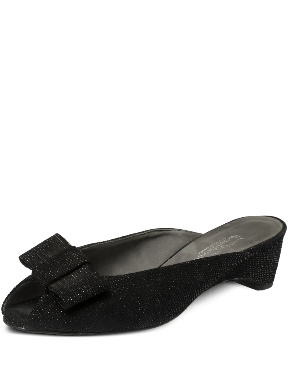 Pre-owned Stuart Weitzman Bow Block-heel Slides