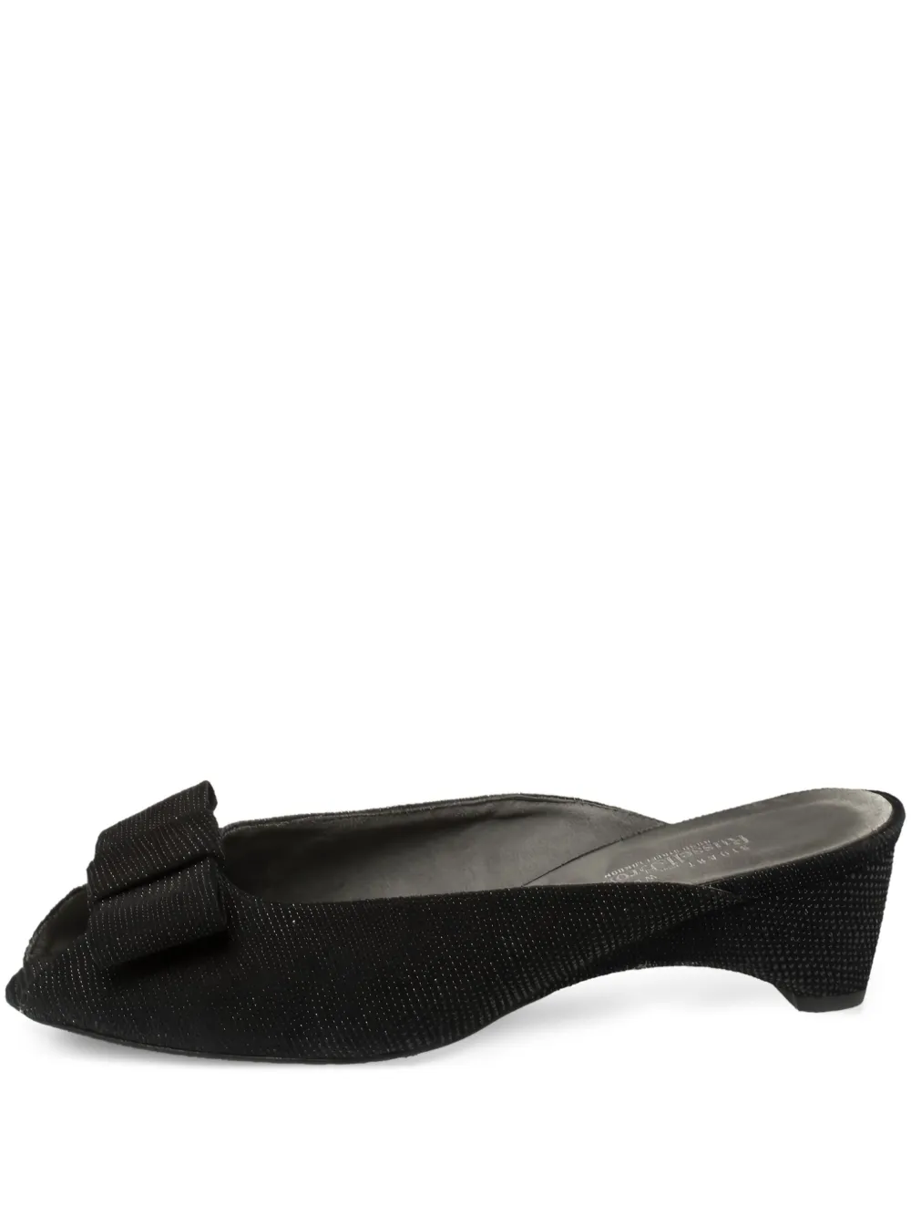 Stuart Weitzman bow block-heel slides | Black | Image 1