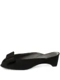 Stuart Weitzman bow block-heel slides - Black