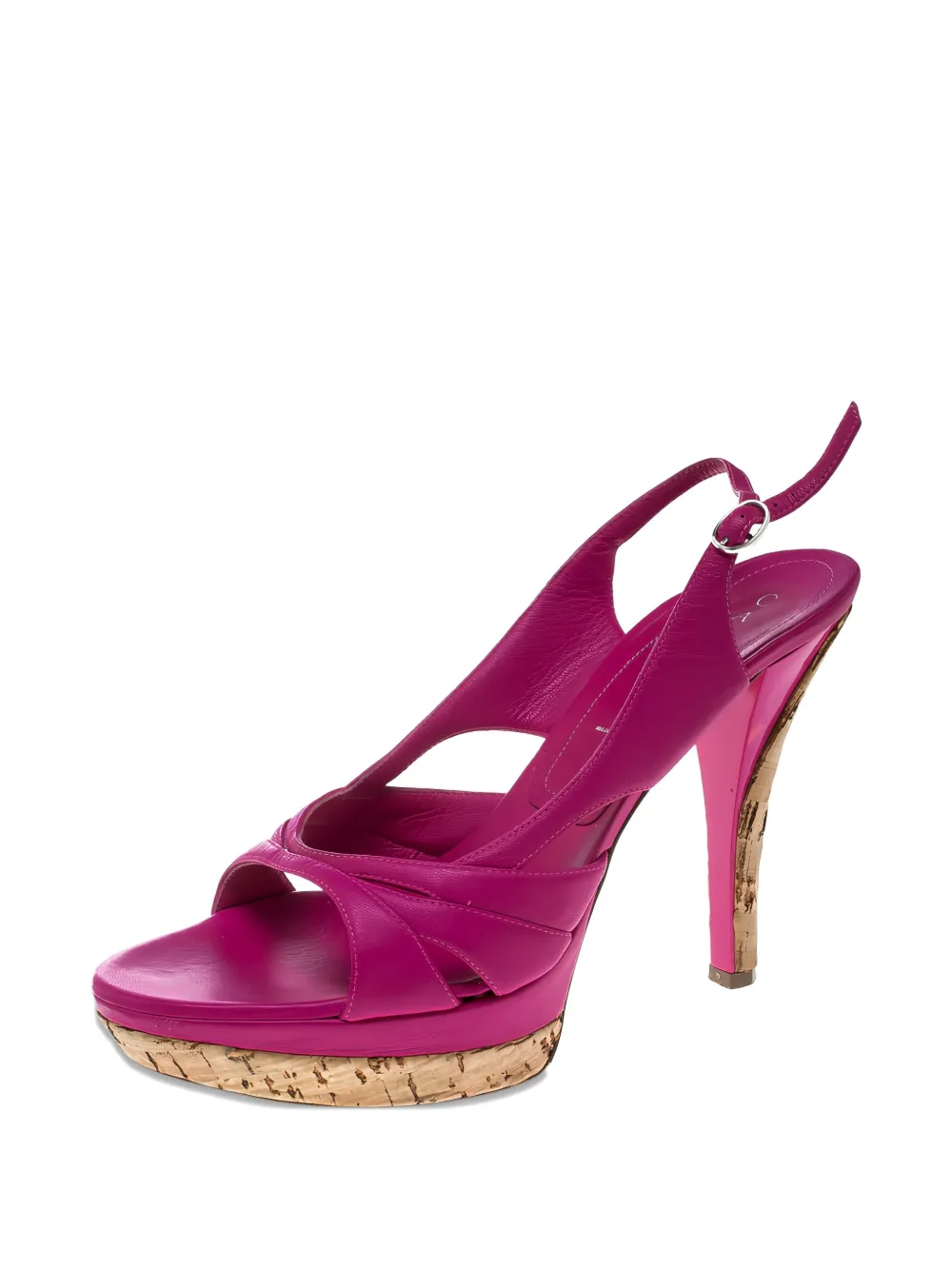Casadei Vintage Pre-owned 115 mm leren slingback sandalen - Roze