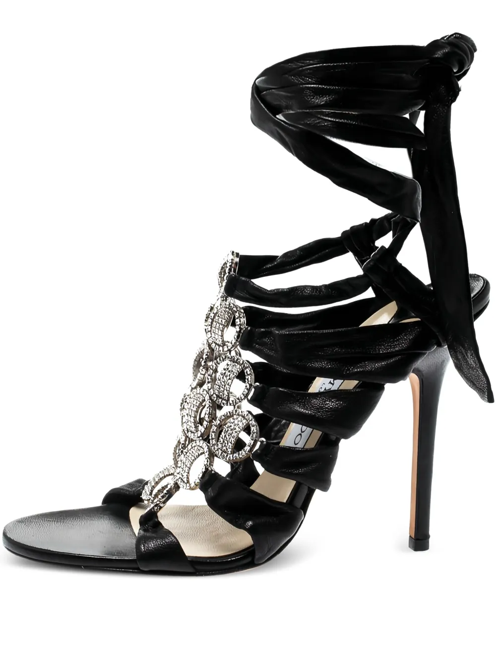 120mm Marine crystal-embellished sandals
