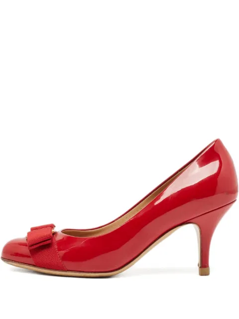 Ferragamo Pre-Owned 80mm Carla Vara patent-leather pumps