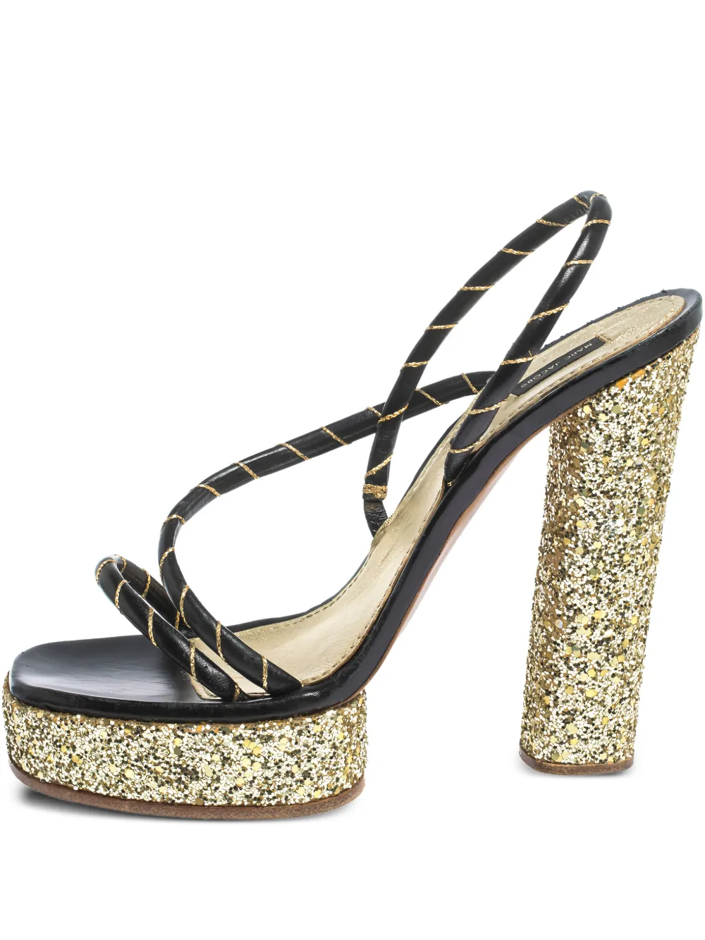 Marc Jacobs Vintage pre-owned 140mm glitter-embellished platform sandals | Black | Image 1