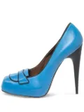 Marni Pre-Owned 135mm platform leather pumps - Blue