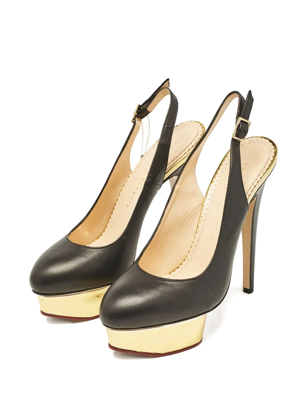 Charlotte Olympia 145 mm leren pumps met hak - Zwart