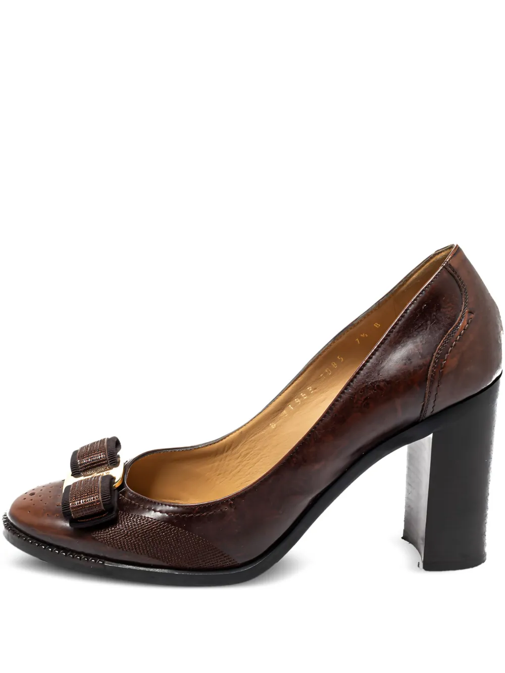 95mm Vara block-heel pumps