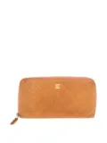 CHANEL Pre-Owned suede quilted wallet - Orange