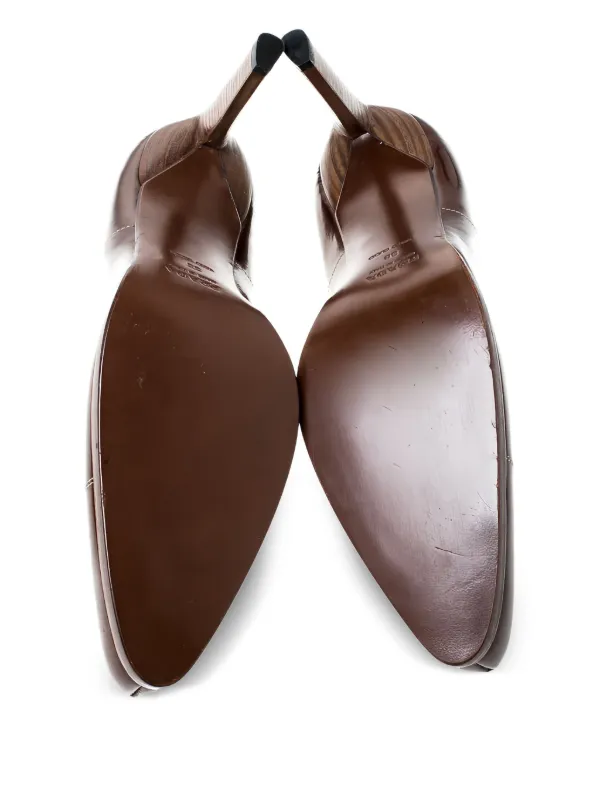 靴 PRADA square toe patent leather shoes Prada Pre-Owned Patent Leather Square Toe Pumps | Brown | FARFETCH ZA