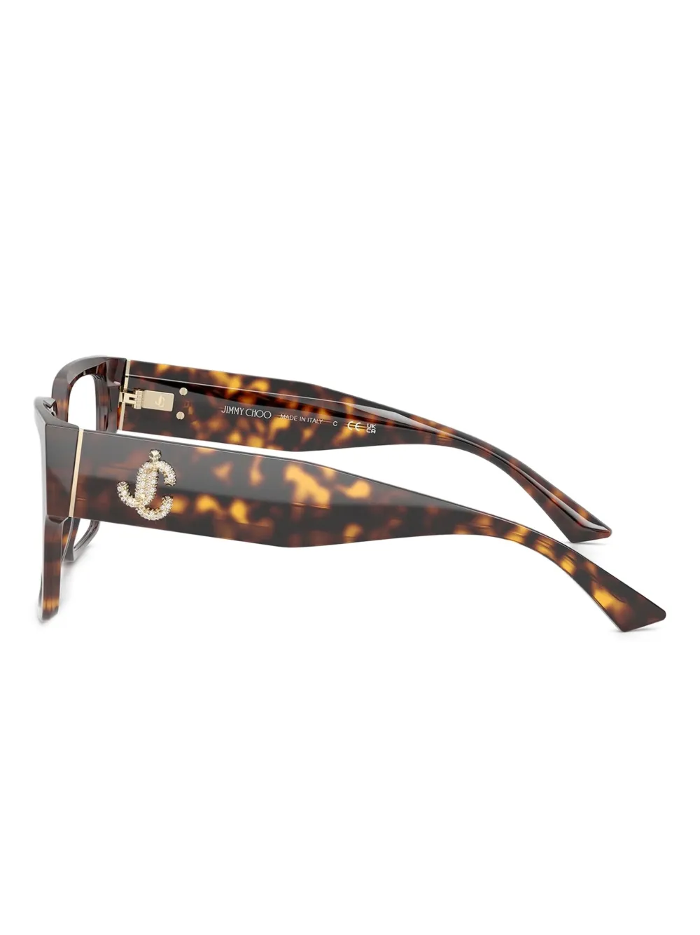 Jimmy Choo Eyewear Bril met schildpadschild-design Bruin