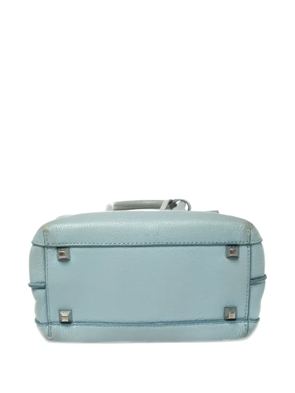 MCM Pre-Owned Milla Leather Tote Bag | Blue | FARFETCH ID