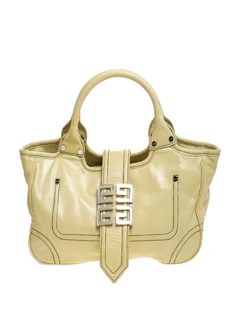 Givenchy Pre-Owned logo-plaque leather tote bag