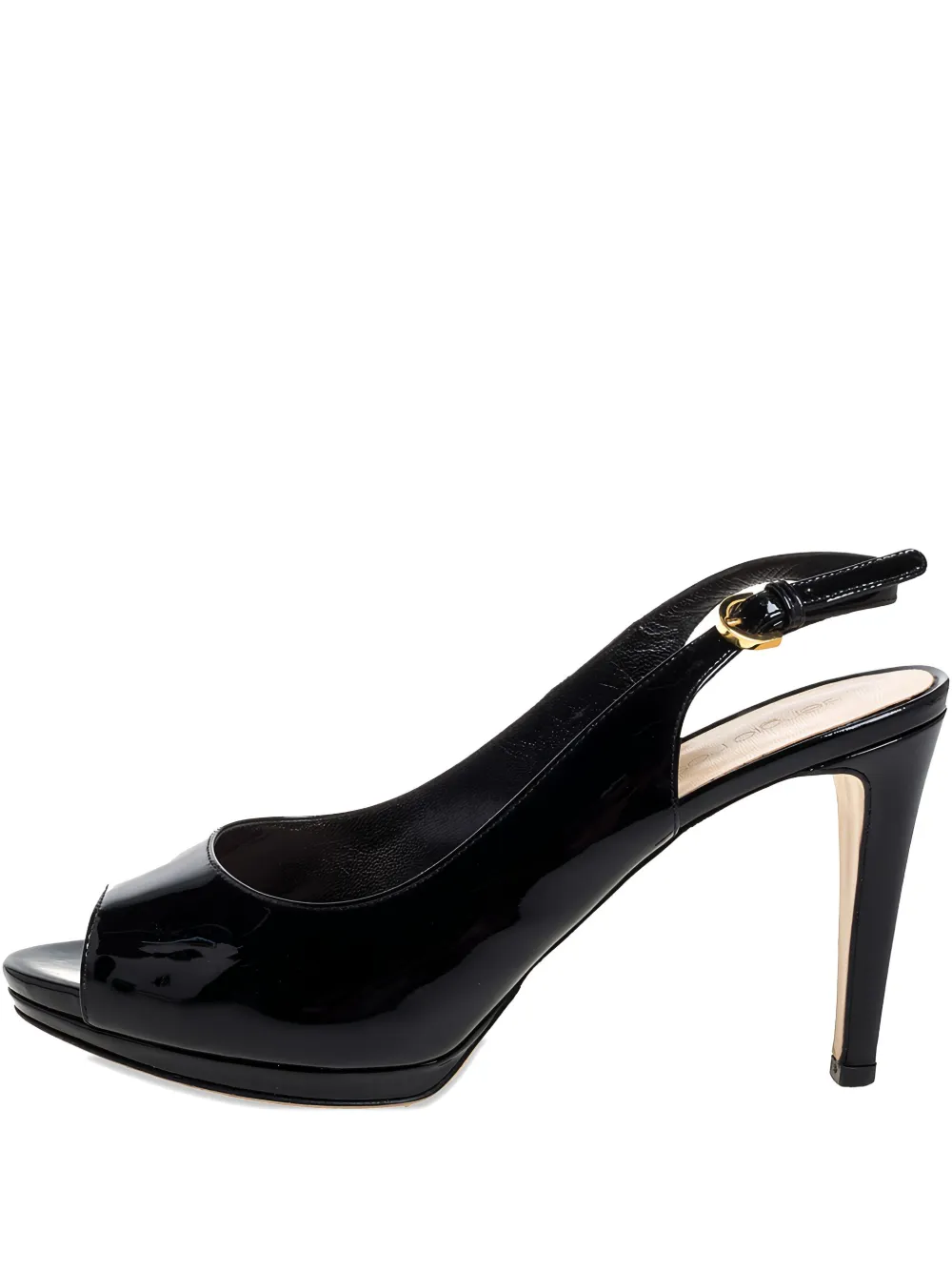 95mm leather slingback sandals