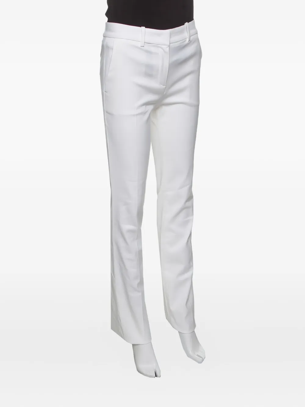 Pre-owned Roberto Cavalli Vintage Straight-leg Trousers In White