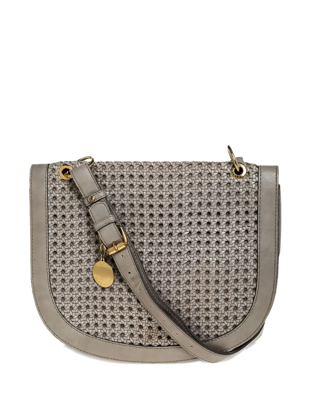 Stella McCartney Pre-Owned Alexa woven leather flap cross body bag | Grey | Image 1
