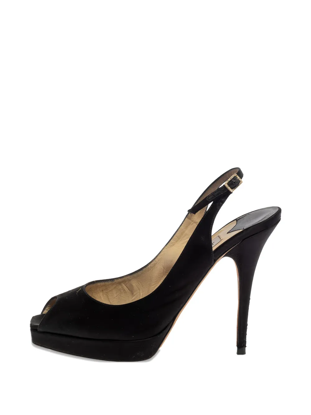 Jimmy Choo Pre-Owned 120mm slingback peep-toe platform sandals | Black | Image 1