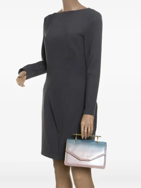 M2malletier ombré-effect patent-leather handbag