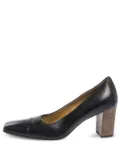 Gucci Pre-Owned 70mm square-toe block-heel pumps - Black
