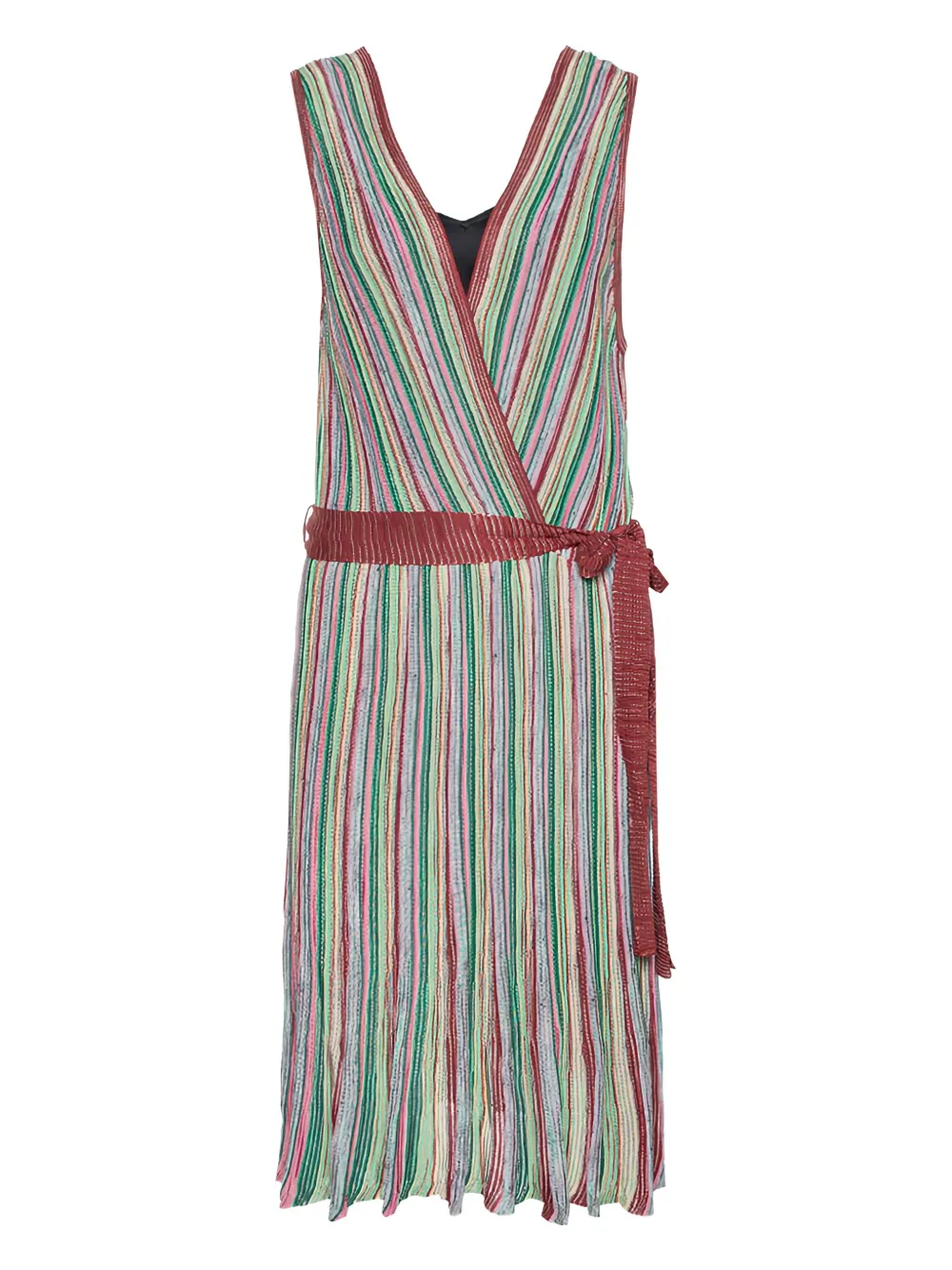 Missoni Pre-Owned Abito smanicato a righe - Rosso