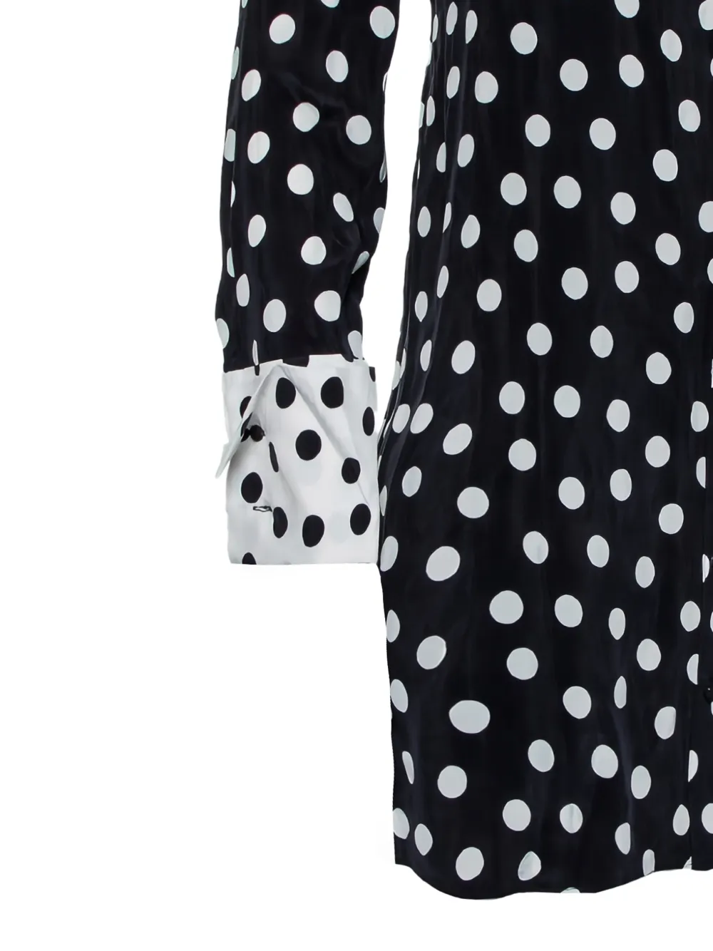 Pre-owned Alice And Olivia Polka Dot Dress In Black