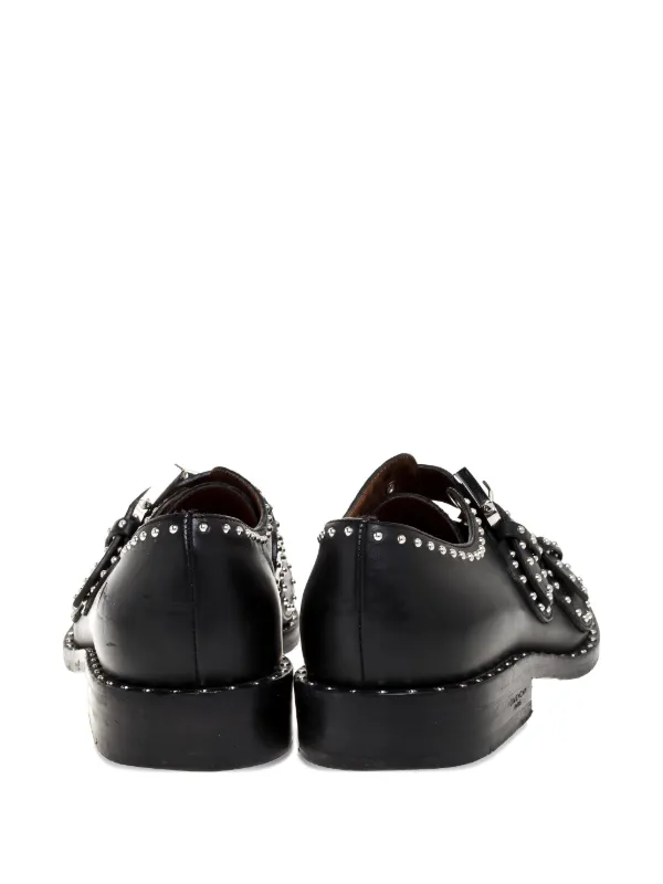 Givenchy Pre-Owned スタッズ モンクストラップシューズ | ブラック