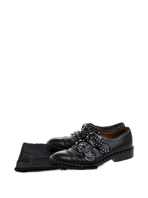 Givenchy Pre-Owned スタッズ モンクストラップシューズ | ブラック