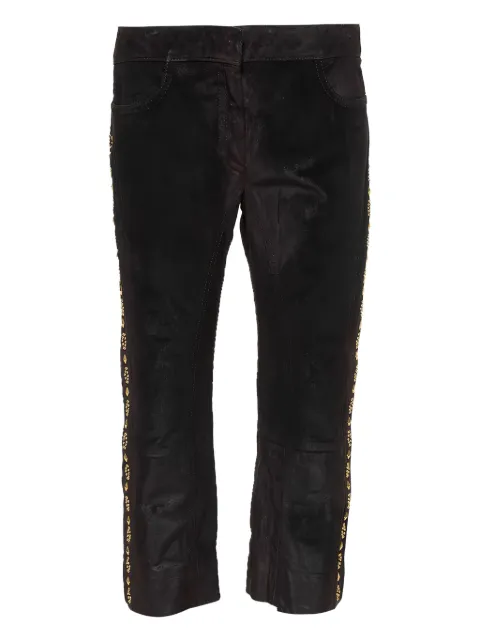 Roberto Cavalli Vintage leather cropped trousers