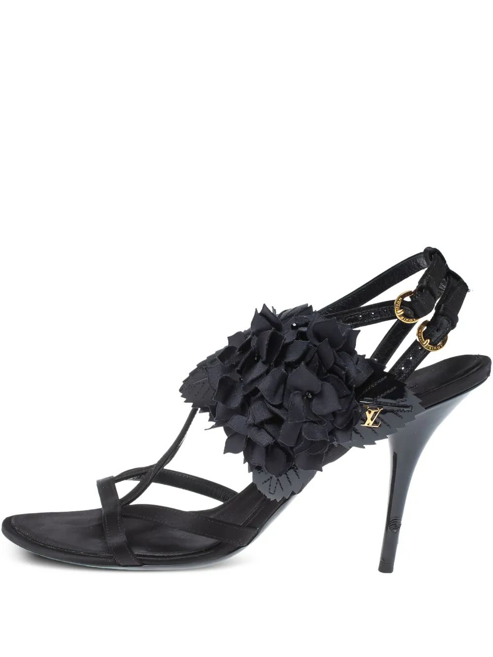 105mm floral-appliqué sandals