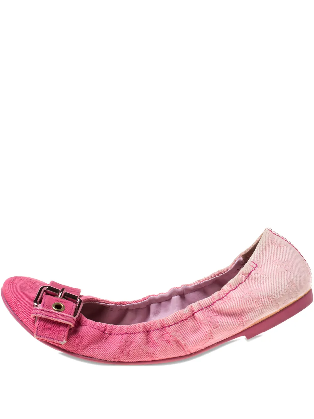Pre-owned Louis Vuitton Denim Ballet Flats