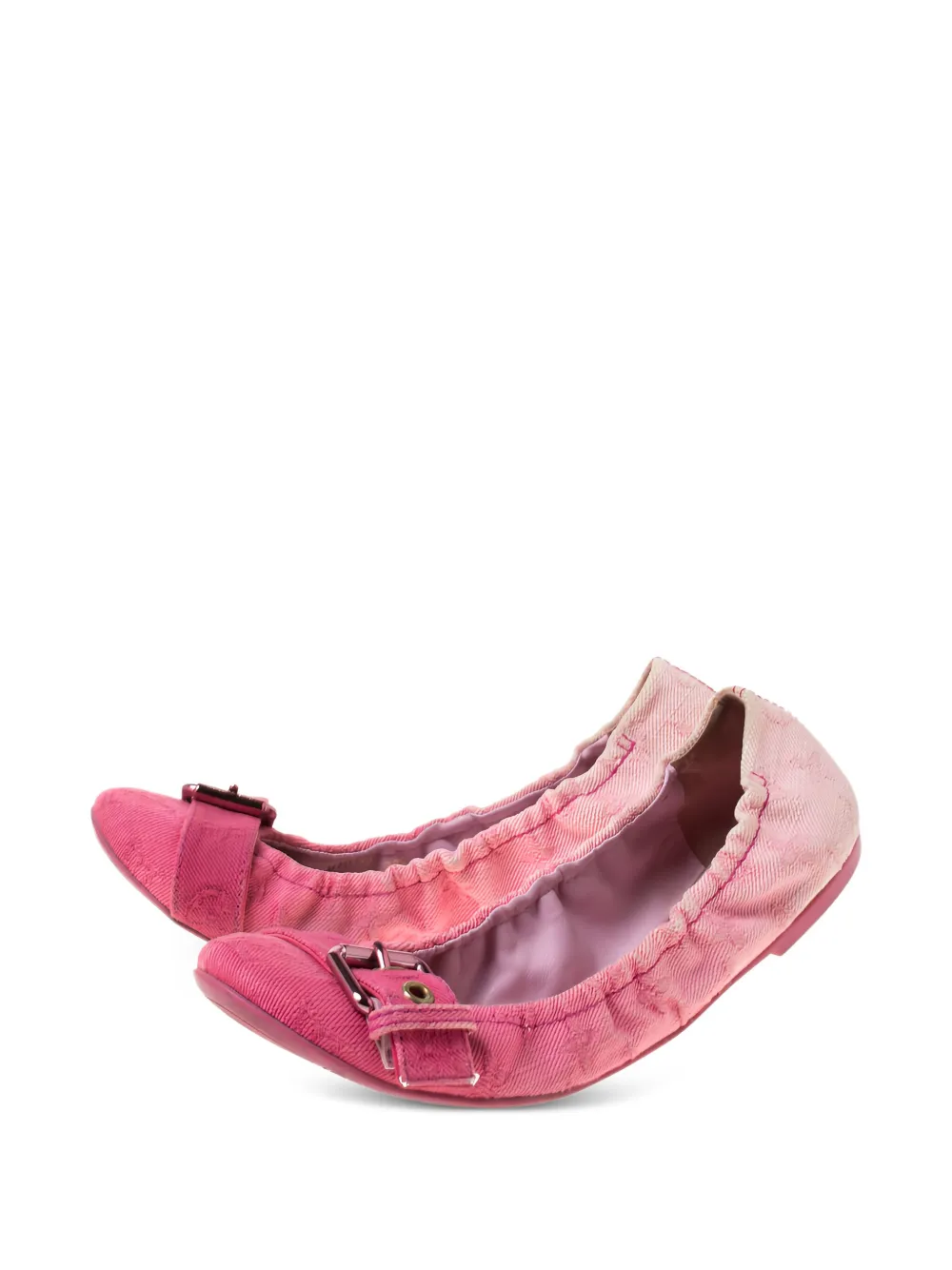 Louis Vuitton Pre-Owned Denim ballerina's - Roze