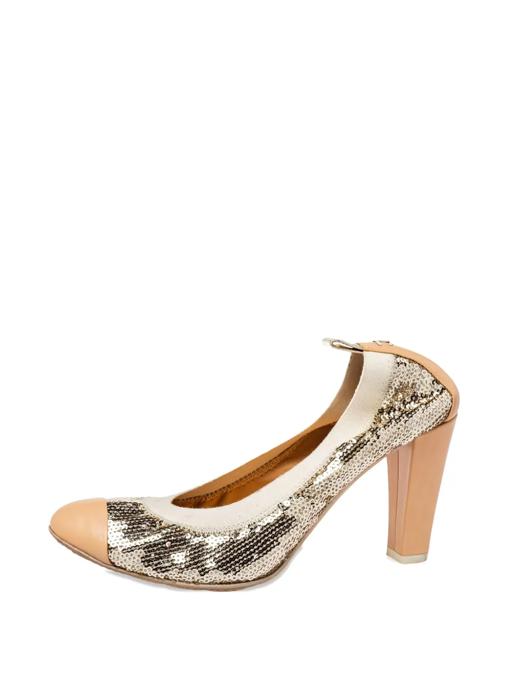 CHANEL Pre-Owned Pumps verfraaid met pailletten - Beige