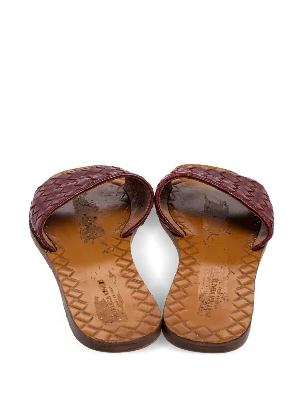 Bottega Veneta Pre-Owned イントレチャート フラットサンダル