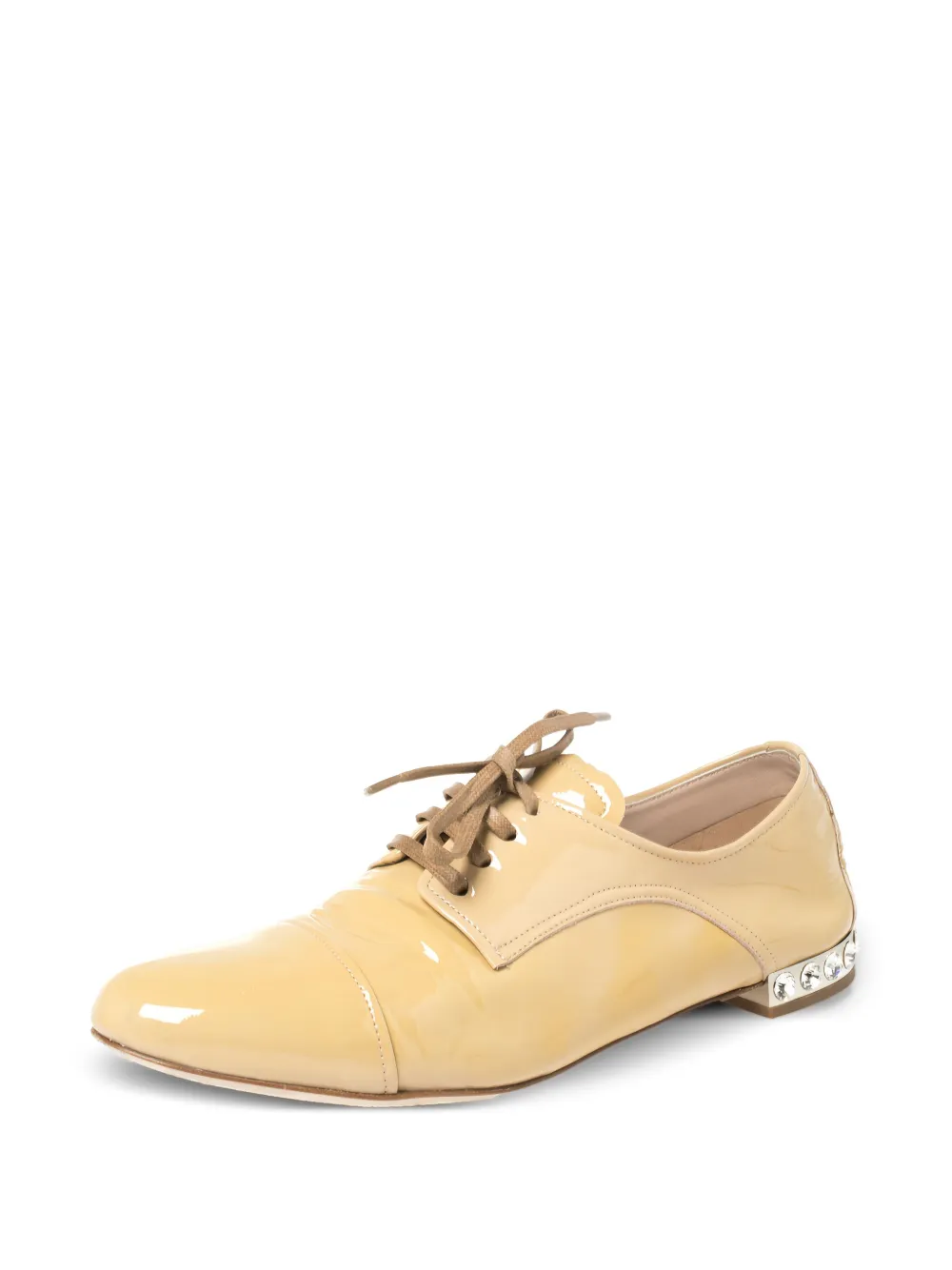 Miu Miu Pre-Owned crystal-embellished derby shoes | Image 2