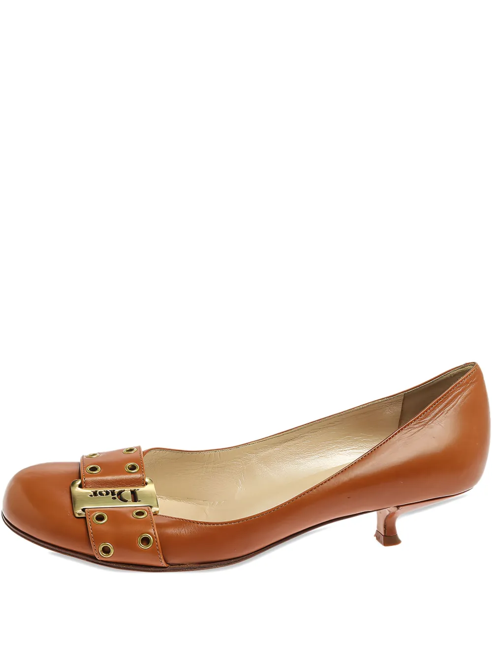 Christian Dior Pre-Owned buckled grommet pumps - ブラウン Christian Dior Pre-Owned buckled grommet pumps - ブラウン