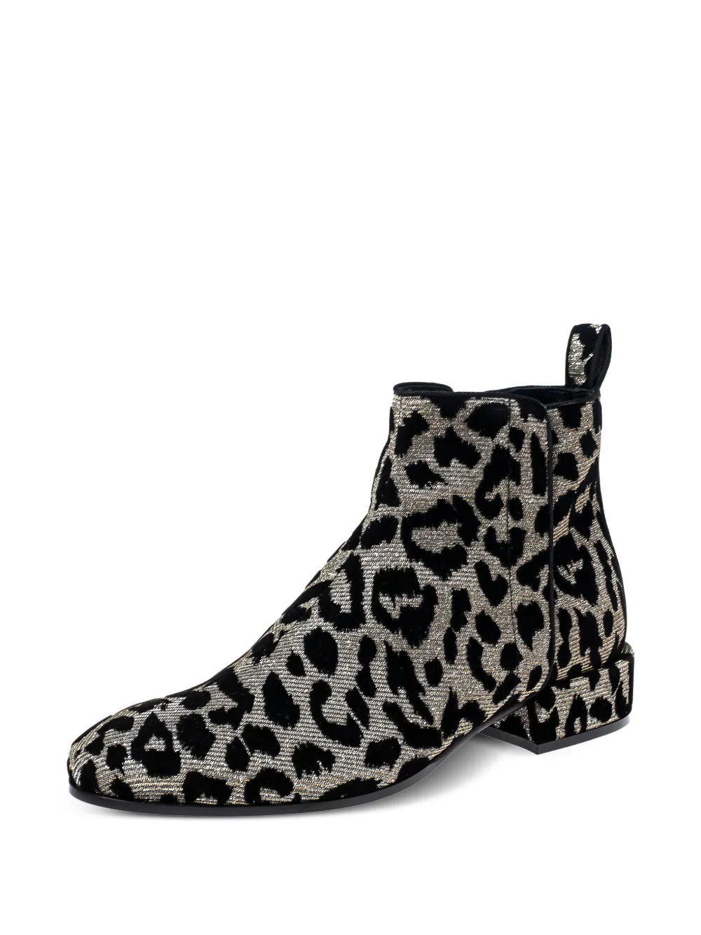 Dolce & Gabbana Pre-Owned Fluwelen laarzen met luipaardprint - Zwart