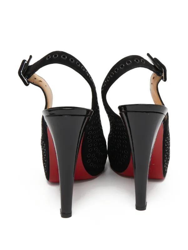 Christian Louboutin Pre-Owned 2024 Aicha 130mm アイレット スリング