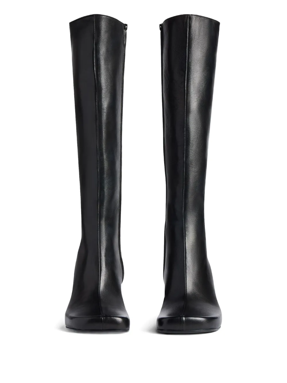 Balenciaga X Scholl Leather Knee-high Boots In Black