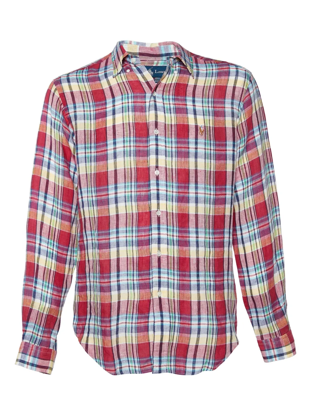 Polo Ralph Lauren Vintage Pre-owned plaid linen shirt - レッド Polo Ralph Lauren Vintage Pre-owned plaid linen shirt - レッド