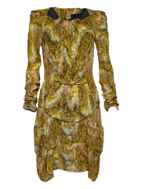 Peter Pilotto 2009 printed silk mini dress