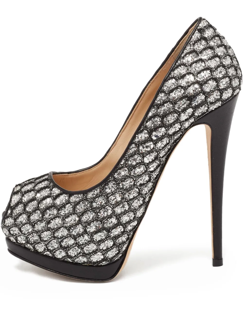 Giuseppe Zanotti Vintage Pumps im Glitter-Look - Schwarz