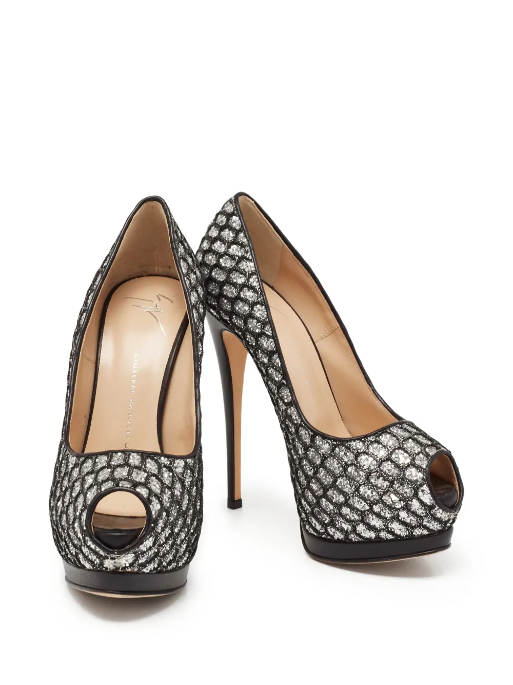 Giuseppe Zanotti Vintage Pumps met glitters - Zwart