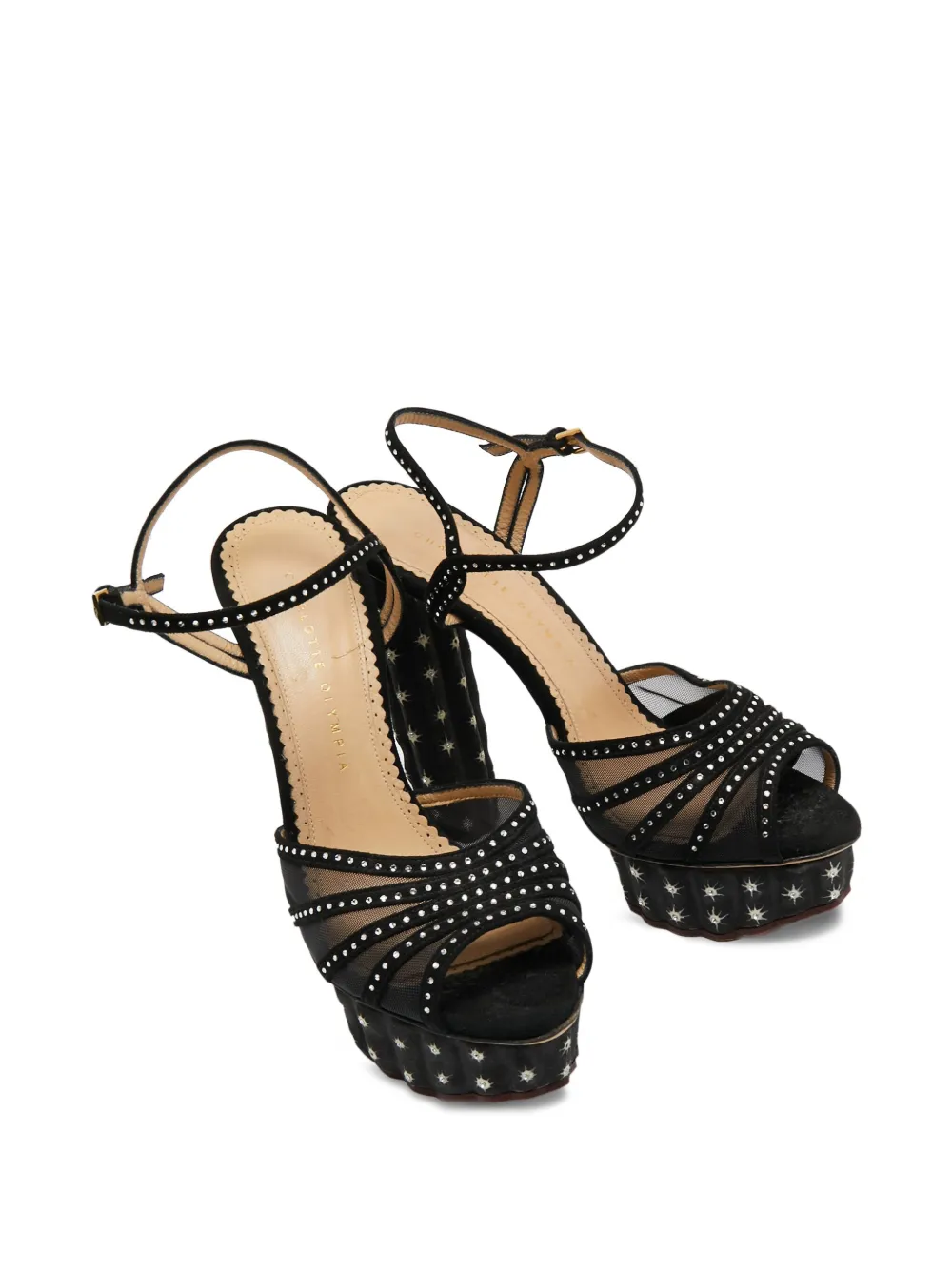Charlotte Olympia 140mm crystal-embellished sandals | Image 2