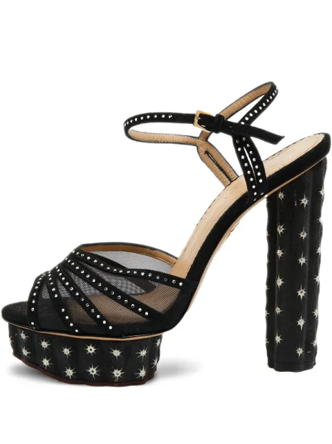 Charlotte Olympia 140mm crystal-embellished sandals