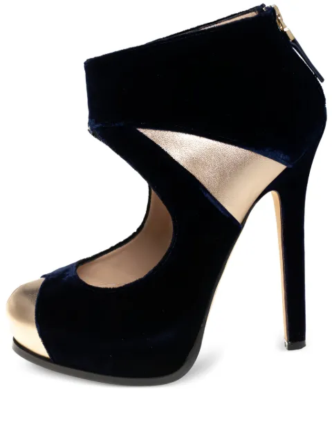 Fendi Pre-Owned 140mm velvet ankle boots 