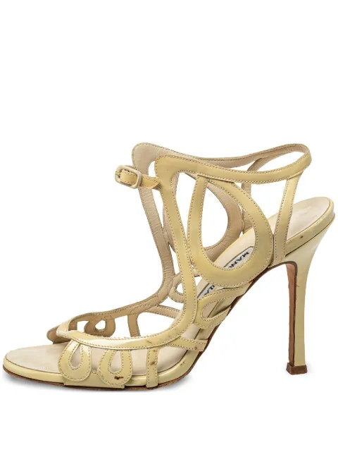 Manolo Blahnik pre-owned 100mm strappy stiletto sandals