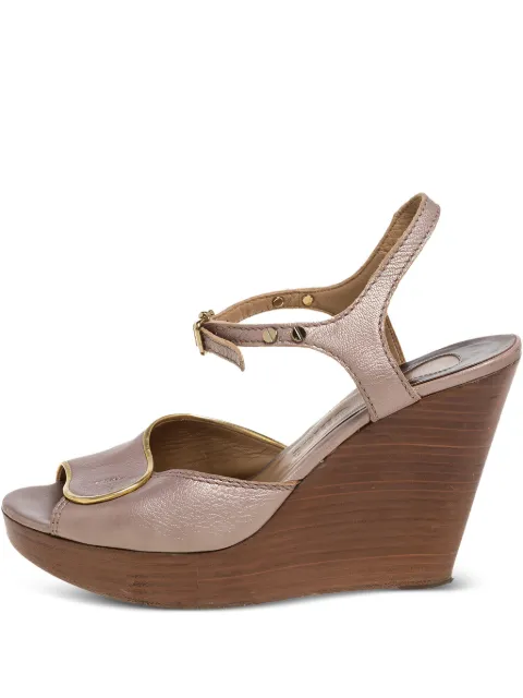 Chloé Pre-Owned 100mm leather heeled sandals
